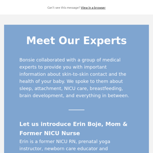 Meet our experts: Erin Boje, Mom & Former NICU Nurse