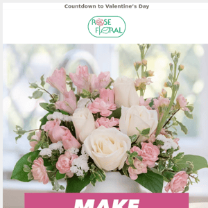 Fresh flowers to make your sweetheart blush