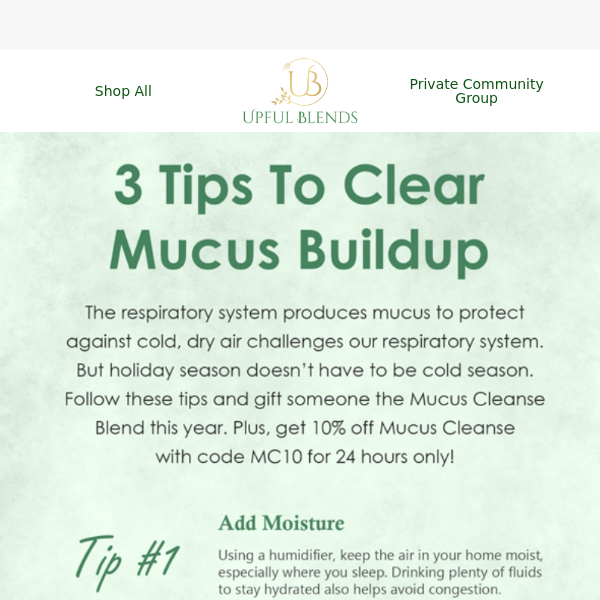My 3 tips to clear mucus ⚡