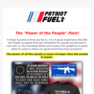 NEW! Power of the People T-Shirt - Coffee Pack!