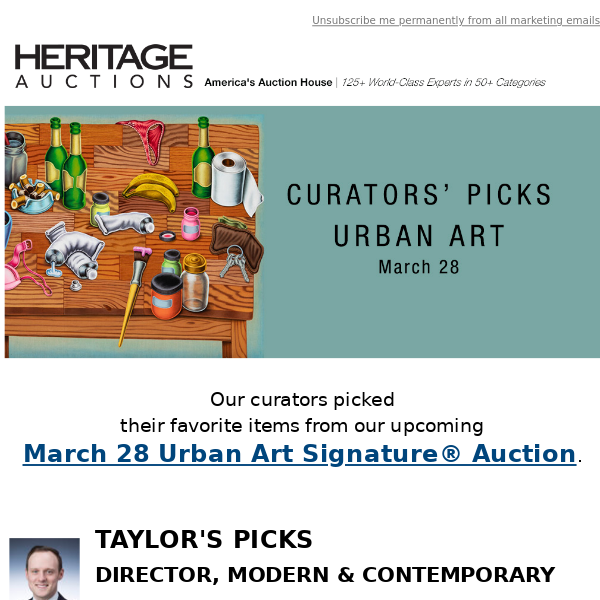 Curators' Picks from the Urban Art Auction