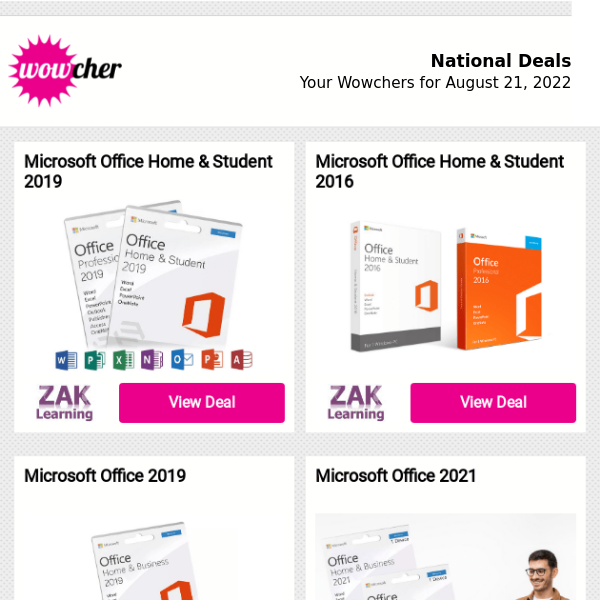 Wowchers for You: Microsoft Office Home & Student 2019  | Solar Firework Light | USB Period Pain Relief Heating Belt | Stranger Hellfire Club Shirt - With Thinking Cap  | 2 Peeling & Exfoliating Foot Masks