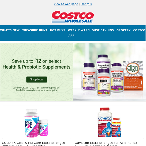 Save on Select Health and Probiotic Supplements on Costco.ca!