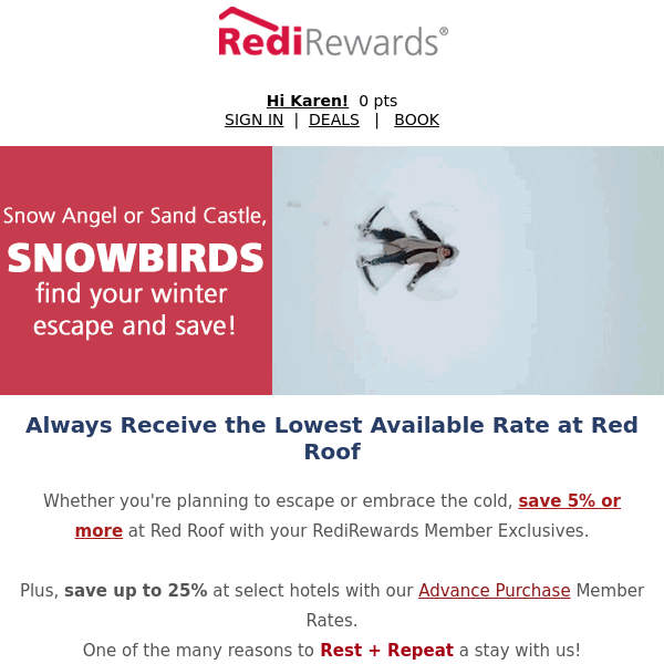 Red Roof, Member-Only February Deals