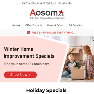 2022 End-Year Aosom Home Improvement Sale