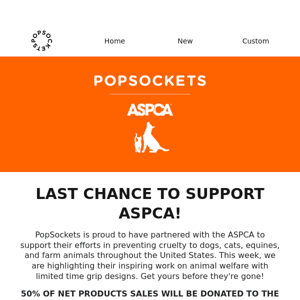 Last Chance to Support ASPCA