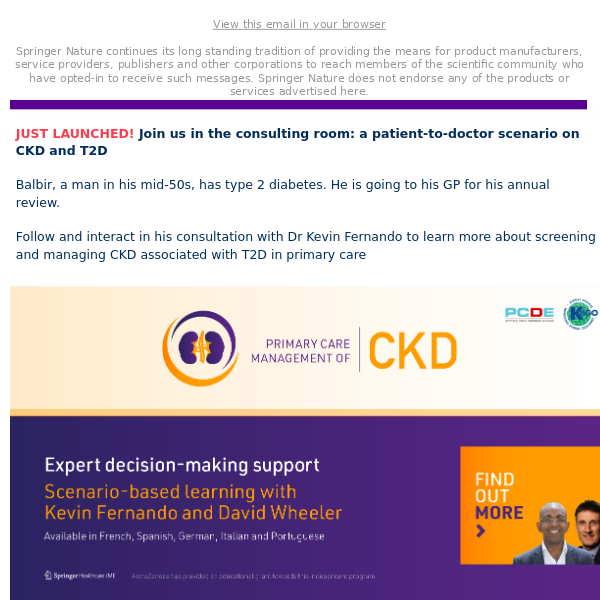 Join us in the consulting room: a patient-to-doctor scenario on CKD and T2D