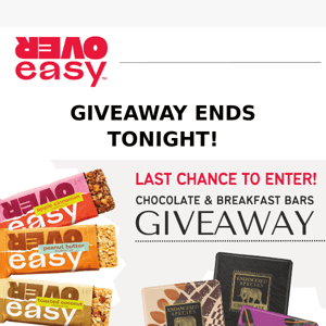 LAST CHANCE TO ENTER! 🍫 Chocolate & Breakfast Bars Giveaway 🍫
