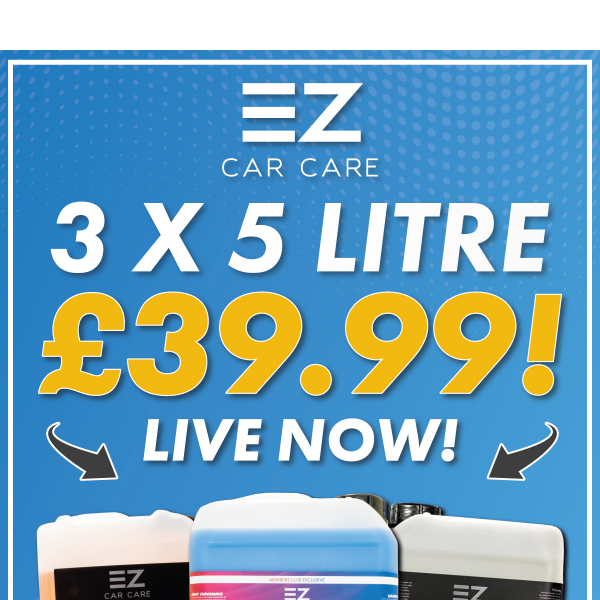 🤯 ANY 3 x 5 LITRE OFFER FOR £39.99! - CYBER MONDAY!