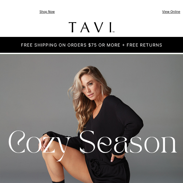 Get Cozy with TAVI's New Lounge Collection 🛋️ Free Shipping on Orders $75+