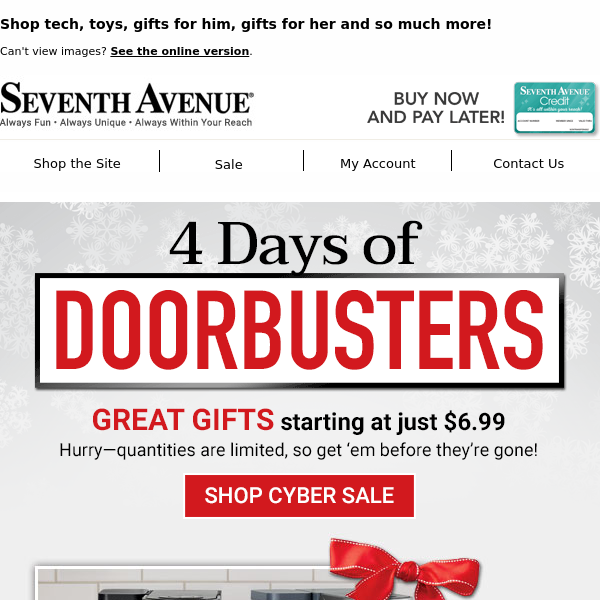 Doorbuster Deals End TODAY – it’s your last chance to save on exclusive deals!