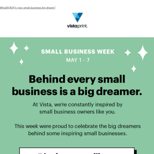 Honoring Small Business Week at Vista