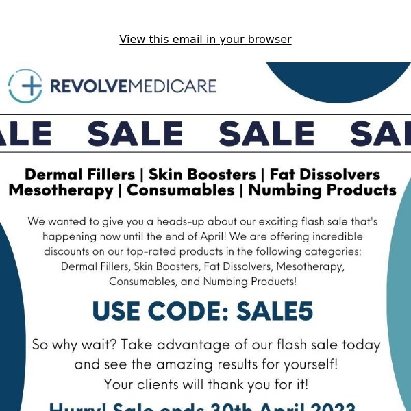 FLASH SALE! Select Products at Revolve Medicare - Ends Sunday