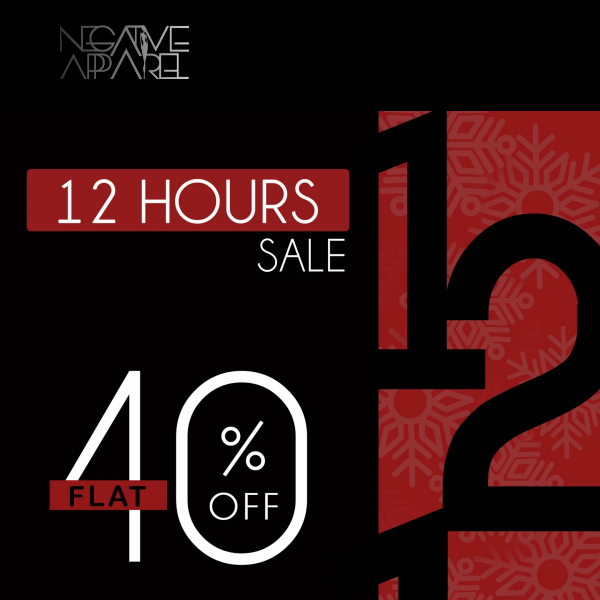 LETS CELEBRATE 12-12 WITH FLAT 40% OFF.