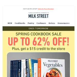 Ends tomorrow: Up to 55% off Spring cookbook sale