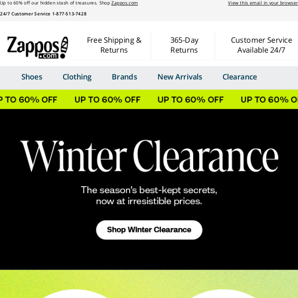 Winter Clearance—Starting Now!