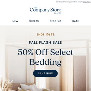 ⚡ Weekend FLASH Sale! 50% Off Fall Bedding