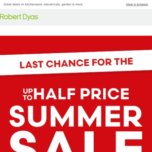 Last chance! Summer Sale ends soon