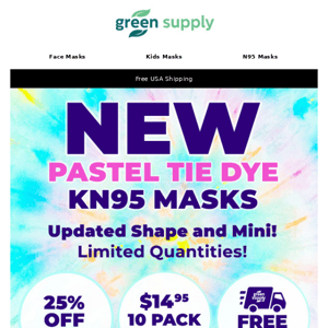 🌈😷Pastel Tie Dye Masks for Kids and Adults! NEW STYLE!