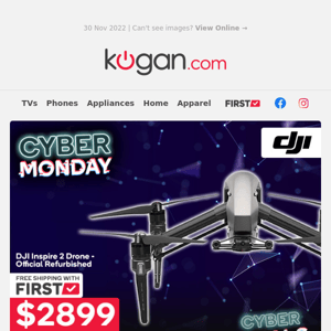 Cyber Monday: DJI Inspire 2 Drone - Don't Pay $2000 More at Another Store! 🤯
