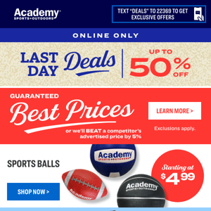 LAST DAY | Up to 50% Off Deals Online