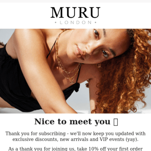 Thank you for joining Muru!