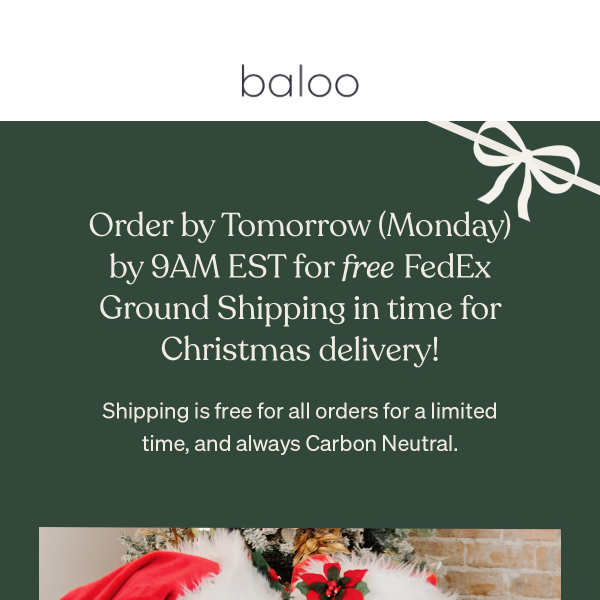 Last Day: Free Ground Shipping