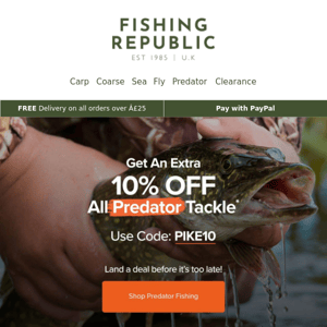 On the hunt for Predator tackle?