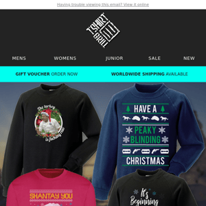 Hundreds Of Exclusive Christmas Jumpers - The Perfect Gift!