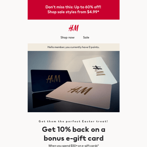 Spend $50+ on e-gift cards & get 10% back