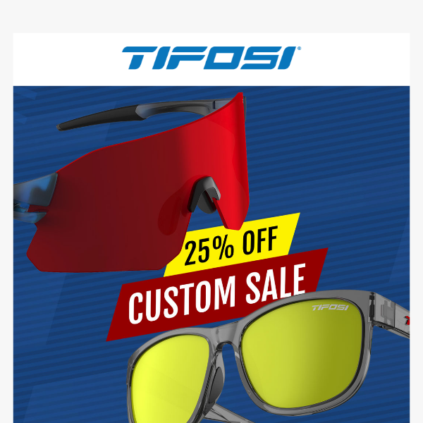 Take 25% off Custom Sunglasses with the code CUSTOM