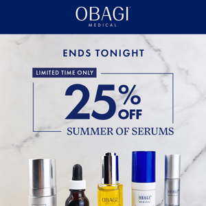 ENDS TONIGHT: 25% Off Serums You'll Love