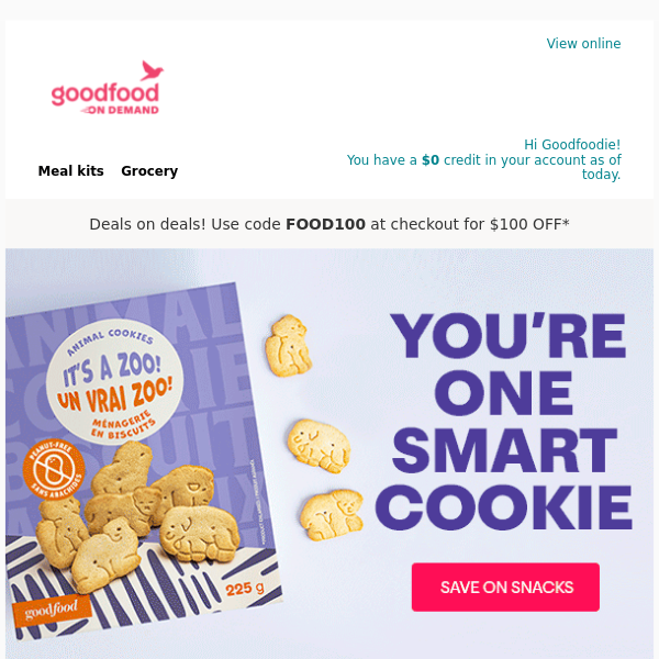 Open For BIG Snack Savings + $100 OFF! 🍪