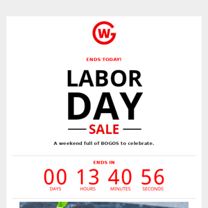 Ends TODAY: Labor Day Sale BOGOS 🏃