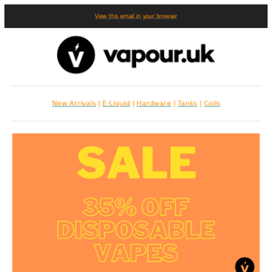 35% Off Disposable Vapes. Limited Time Offer 😎