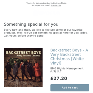 NEW! Backstreet Boys - A Very Backstreet Christmas [White Vinyl]