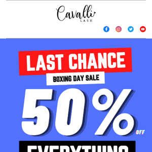 ❗❗ENDS TODAY❗❗ 50% OFF EVERYTHING BOXING DAY! 🥊🛒