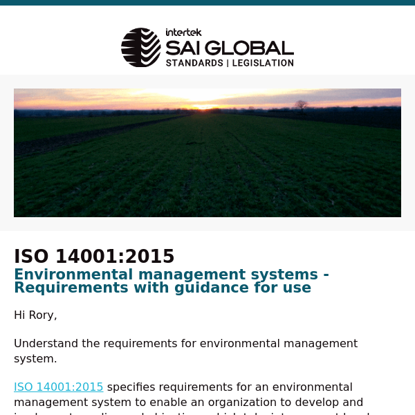 ISO 14001:2015, Environmental management systems