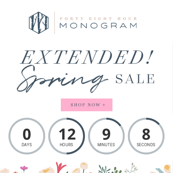 EXTENDED! 👉 70% Spring sale is on for one more day