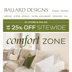 Cozy couches, now 25% off