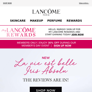 The Reviews Are In! NEW La Vie Est Belle Iris Absolu