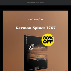 🎵Get 80% Off German Spinet 1767 by Realsamples
