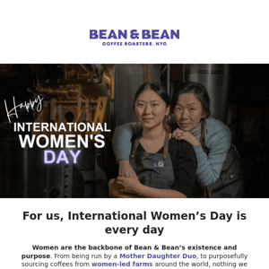 Support women-powered coffee this IWD