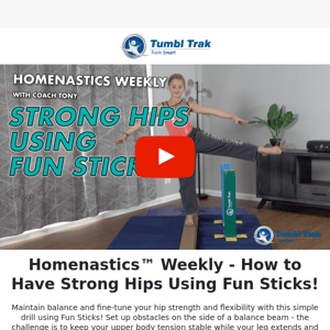 [Homenastics™ Weekly] How To Have Strong Hips using Fun Sticks! 💪