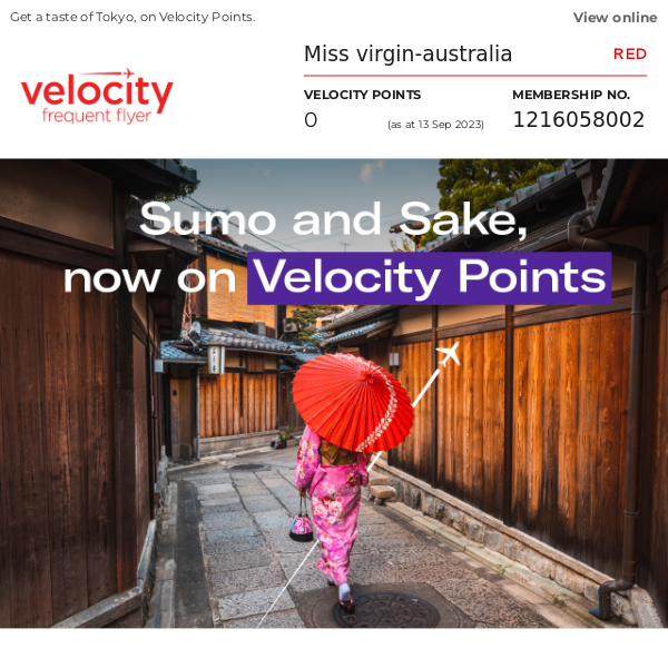 Virgin Australia, use your Velocity Points to explore Japan with ANA