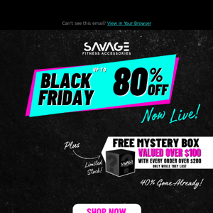 🔥 BLACK FRIDAY IS LIVE! Grab yourself some HUGE savings!