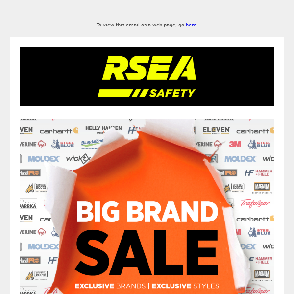 RSEA Safety – BIG BRAND SALE - NOW ON!