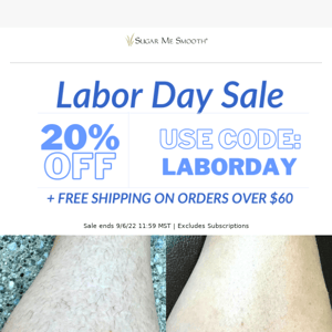 20% Off Happening Now! Goodbye Body Hair! 🎉