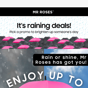 🌧️ It's raining DEALS! Get up to $20 off all Roses & Umbrella bundles from today until Monday OR enjoy 10% OFF sitewide! Looking for date night ideas? Get Roses and a ticket to watch the Australian Ballet's Romeo & Juliet! 🌧️