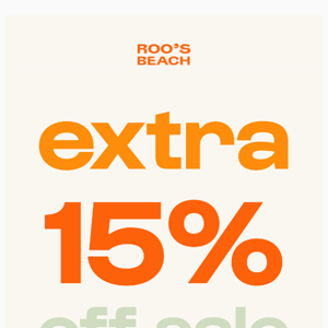 EXTRA 15% OFF SALE